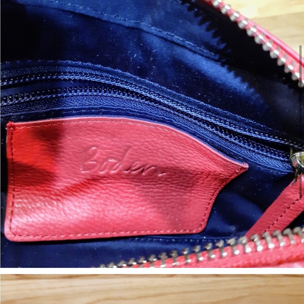 Boden red leather crossbody bag - Picture 3 of 9